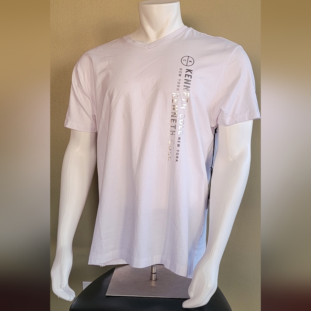 Kenneth Cole New York White Logo Shirt NEW XL